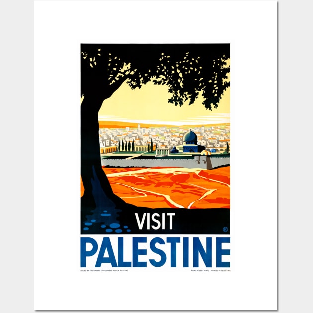 Vintage Travel Poster Visit Palestine Wall Art by vintagetreasure